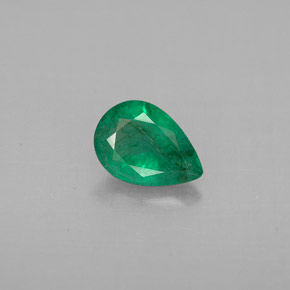 Émeraude vert naturelle en forme de poire, 0,55 ct, VS-SI