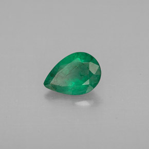 Émeraude vert naturelle en forme de poire, 0,55 ct, VS-SI
