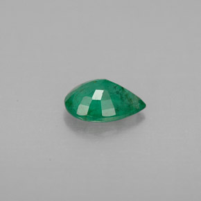 Émeraude vert naturelle en forme de poire, 0,55 ct, VS-SI