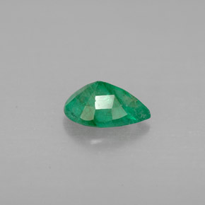 Émeraude vert naturelle en forme de poire, 0,58 ct, VS-SI