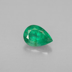 Émeraude vert naturelle en forme de poire, 0,67 ct, VS-SI
