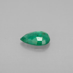 Émeraude vert naturelle en forme de poire, 0,50 ct, VS-SI