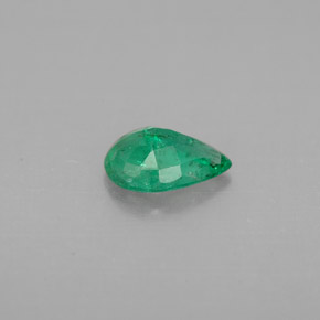 Émeraude vert naturelle en forme de poire, 0,50 ct, VS-SI