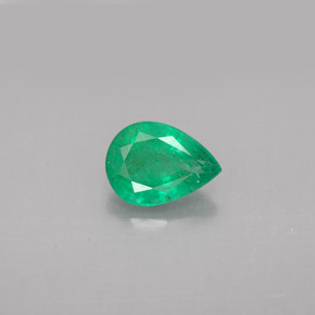 Émeraude vert naturelle en forme de poire, 0,99 ct, VS-SI