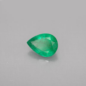 Émeraude vert naturelle en forme de poire, 0,99 ct, VS-SI