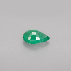 Émeraude vert naturelle en forme de poire, 0,99 ct, VS-SI