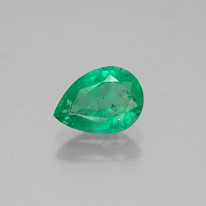 Émeraude vert naturelle en forme de poire, 0,85 ct, VS-SI