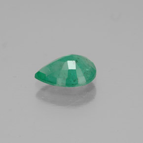 Émeraude vert naturelle en forme de poire, 0,85 ct, VS-SI
