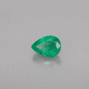 Émeraude vert naturelle en forme de poire, 0,78 ct, VS-SI