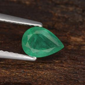 Émeraude vert naturelle en forme de poire, 0,69 ct, I1