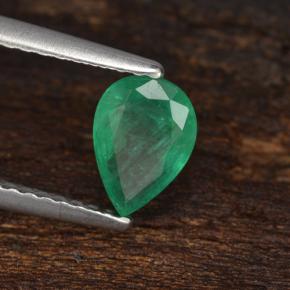Émeraude vert naturelle en forme de poire, 0,69 ct, I1