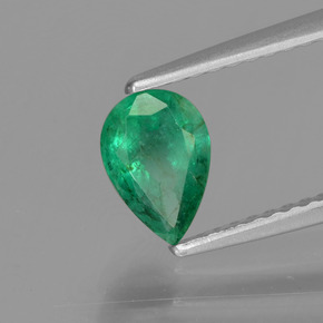 Émeraude vert naturelle en forme de poire, 0,67 ct, VS-SI