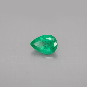 Émeraude vert naturelle en forme de poire, 0,58 ct, VS-SI