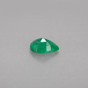 Émeraude vert naturelle en forme de poire, 0,58 ct, VS-SI