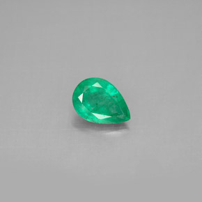 Émeraude vert naturelle en forme de poire, 0,59 ct, VS-SI