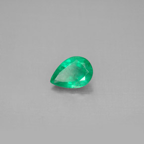 Émeraude vert naturelle en forme de poire, 0,59 ct, VS-SI
