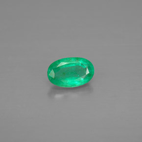 Émeraude vert naturelle coupe ovale, 0,40 ct, VS-SI