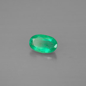 Émeraude vert naturelle coupe ovale, 0,40 ct, VS-SI