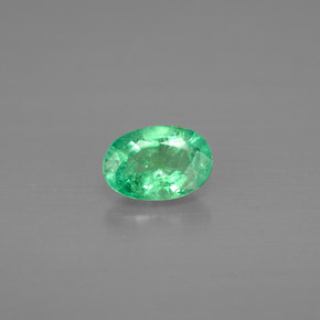 Émeraude vert naturelle coupe ovale, 0,43 ct, VS-SI