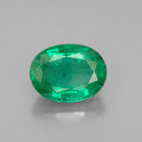 Émeraude vert naturelle coupe ovale, 2,89 ct, VS-SI