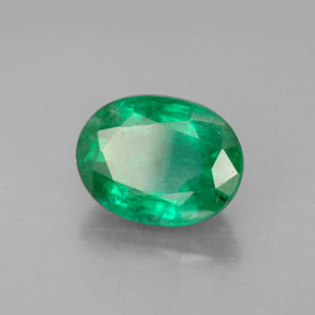 Émeraude vert naturelle coupe ovale, 2,89 ct, VS-SI
