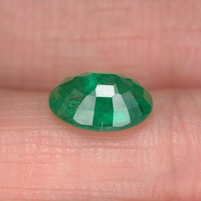 Émeraude vert naturelle coupe ovale, 1,56 ct, SI