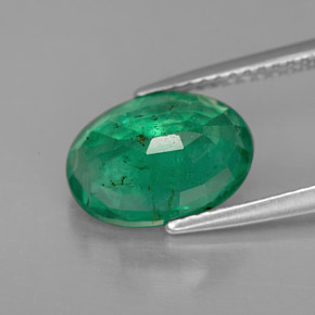 Émeraude vert naturelle coupe ovale, 2,81 ct, VS-SI