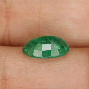Émeraude vert naturelle coupe ovale, 1,60 ct, SI-I1