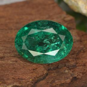 Émeraude vert naturelle coupe ovale, 2,30 ct, SI-I1