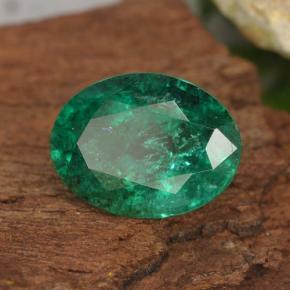 Émeraude vert naturelle coupe ovale, 2,30 ct, SI-I1