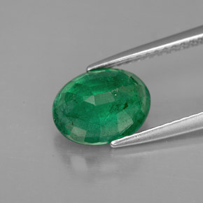 Émeraude vert naturelle coupe ovale, 1,99 ct, VS-SI