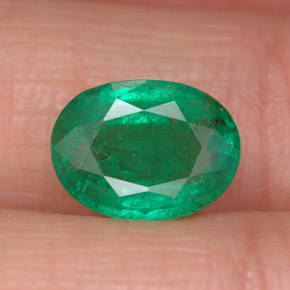 Émeraude vert naturelle coupe ovale, 1,72 ct, VS-SI
