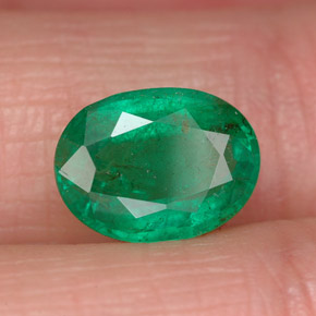 Émeraude vert naturelle coupe ovale, 1,72 ct, VS-SI