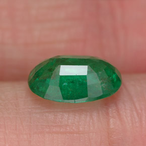 Émeraude vert naturelle coupe ovale, 1,72 ct, VS-SI