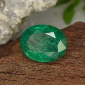 Émeraude vert naturelle coupe ovale, 1,54 ct, VS-SI