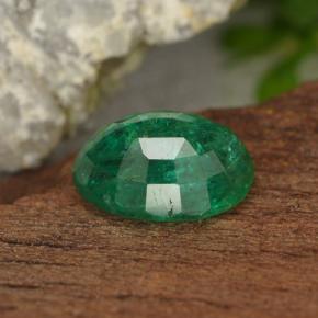 Émeraude vert naturelle coupe ovale, 1,54 ct, VS-SI