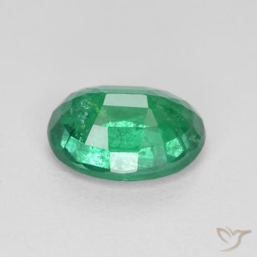 Émeraude Vert émeraude moyen naturelle ovale, 1.63 ct, SI
