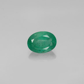 Émeraude vert naturelle coupe ovale, 1,18 ct, SI