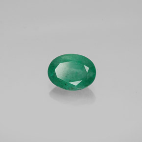Émeraude vert naturelle coupe ovale, 1,18 ct, SI