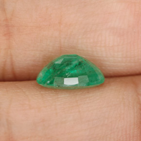 Émeraude vert naturelle coupe ovale, 1,54 ct, SI-I1