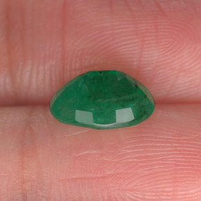 Émeraude vert naturelle coupe ovale, 1,61 ct, SI-I1