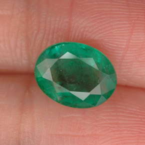 Émeraude vert naturelle coupe ovale, 1,78 ct, SI-I1