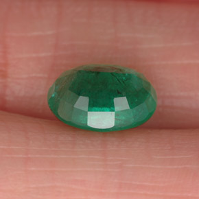 Émeraude vert naturelle coupe ovale, 1,78 ct, SI-I1
