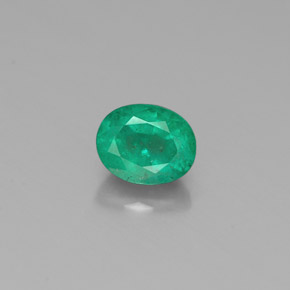 Émeraude vert naturelle coupe ovale, 0,39 ct, SI