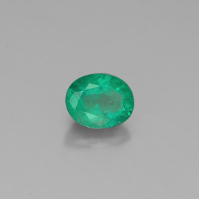Émeraude vert naturelle coupe ovale, 0,39 ct, SI
