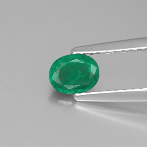 Émeraude vert naturelle coupe ovale, 0,35 ct, SI