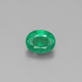 Émeraude vert naturelle coupe ovale, 0,38 ct, SI