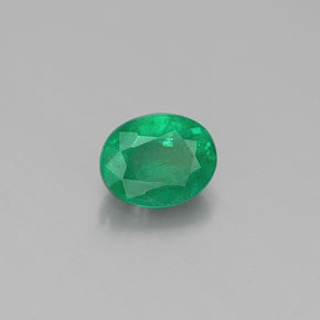 Émeraude vert naturelle coupe ovale, 0,38 ct, SI