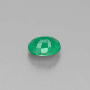 Émeraude vert naturelle coupe ovale, 0,38 ct, SI