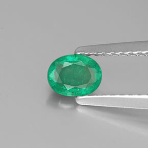 Émeraude vert naturelle coupe ovale, 0,36 ct, SI